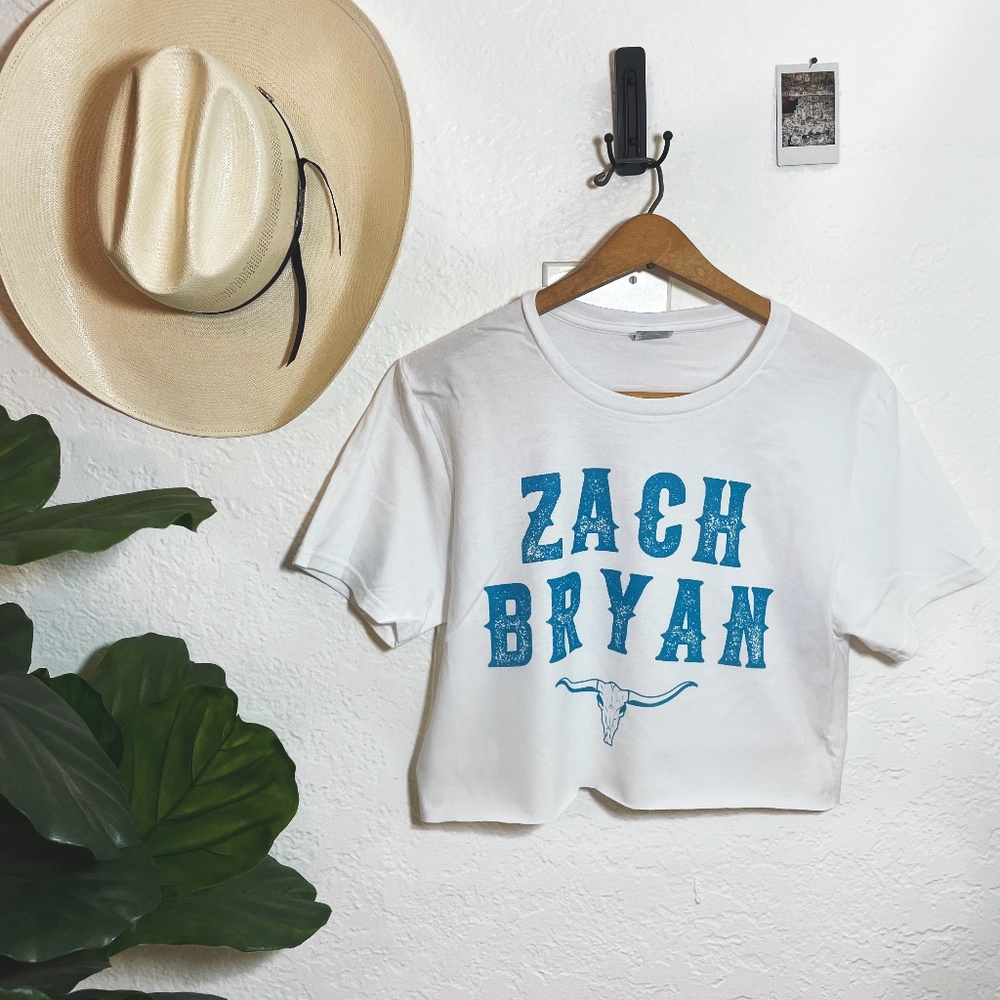 Zach Bryan Western Crop Top